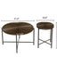 Radial - Pattern Coffee And End Table Set Waterproof Cover, Distressed Cylindrical Design (Set of 2)