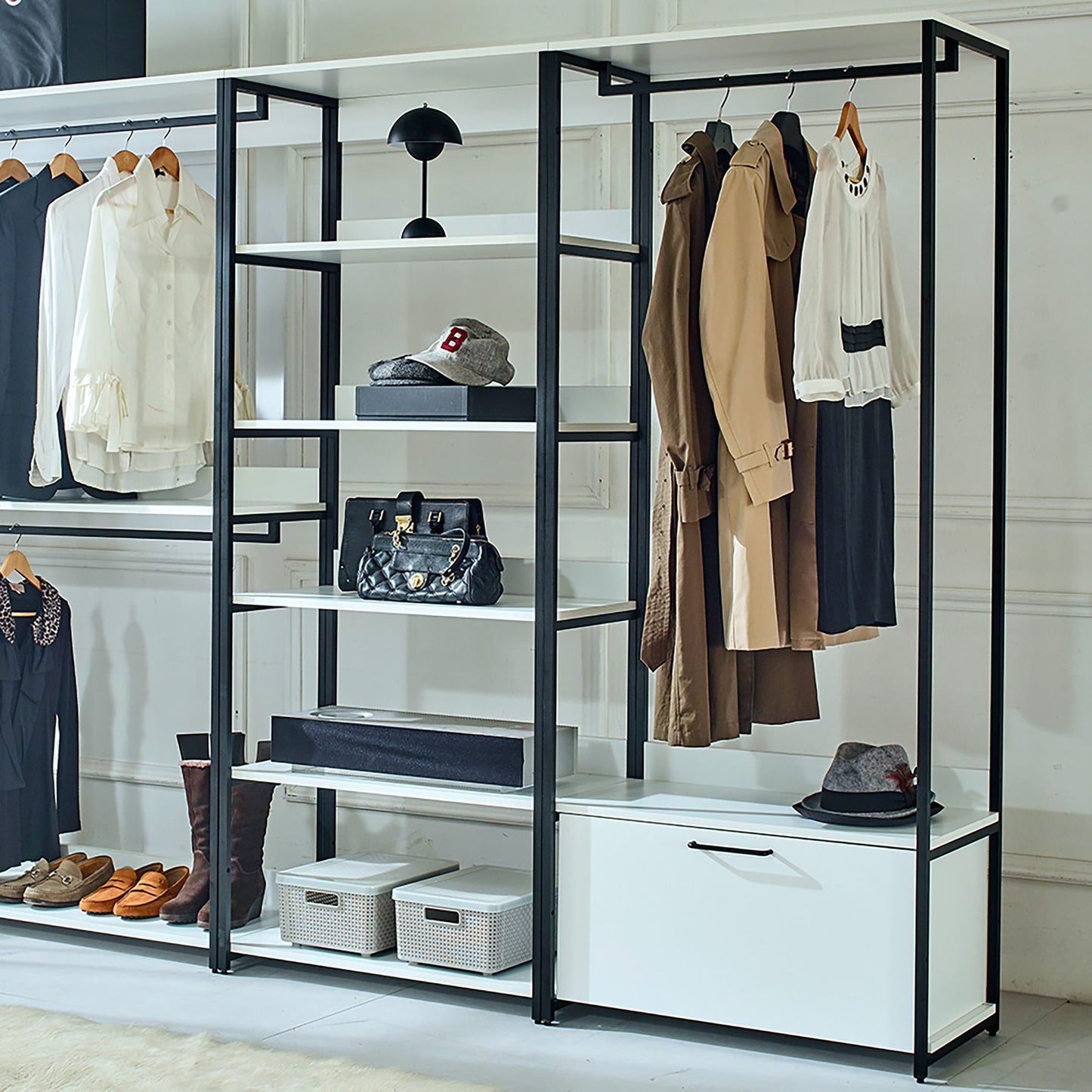 Fiona - Freestanding Walk-In Closet System - White