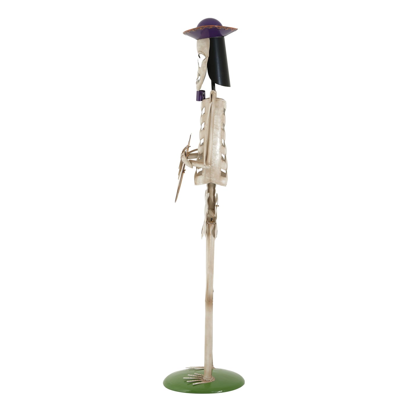 Halloween Skeleton Guitar Yard Decoration For Outdoor Porch - Ivory White