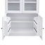 Tall Arched Top Storage Cabinet With 5 Tier Shelves, Soft Close Hinges