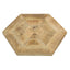 2 Piece Nesting Table With Hexagon Base - Brown