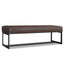 Penelope - Ottoman Bench With Genuine Leather Upholstery - Brown