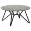Travis - Round Top Coffee Table With Hairpin Legs - Gray / Black