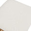 Lucia - Backless Upholstered Counter Stool With Frame - Ivory White