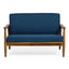 Outdoor Acacia Wood Loveseat Set With Coffee Table