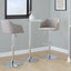 Daniella - Contemporary Adjustable Barstool With Swivel - Light Gray