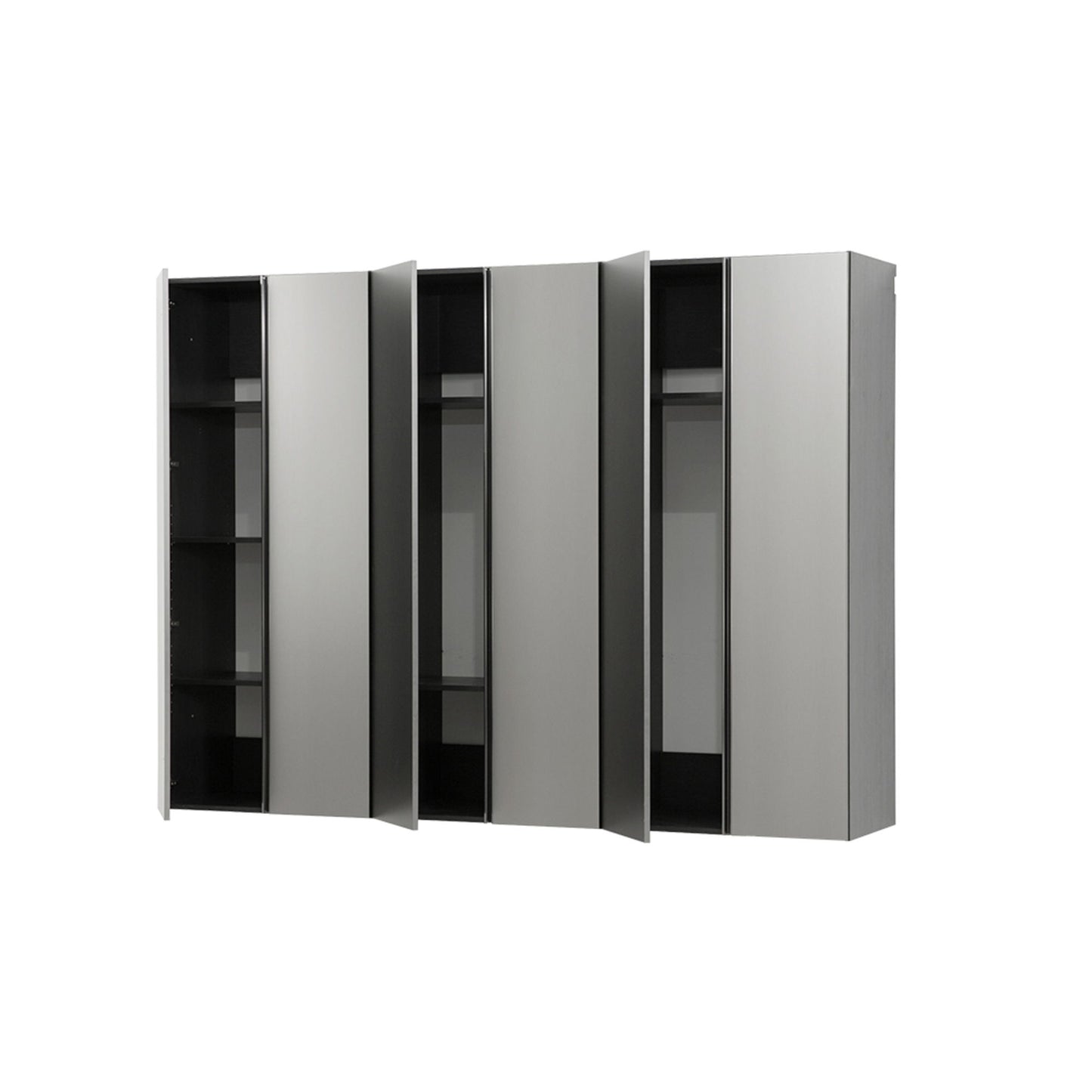 Nova Series - Garage Cabinet Set D, 3 Piece, Soft Closing, Wall Mounted - Metallic Gray