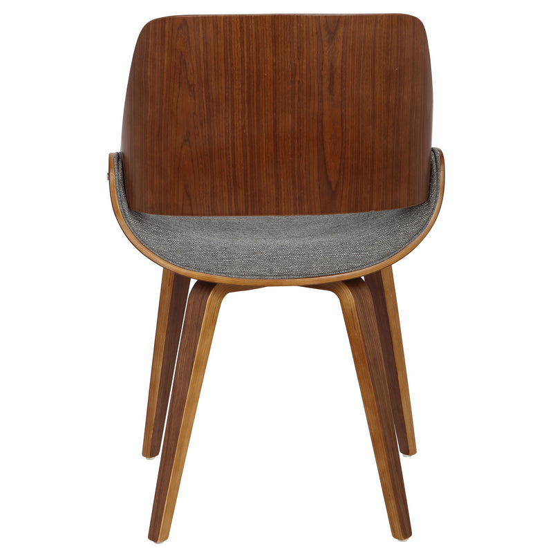 Fabrizzi - Mid-Century Modern Dining / Chair (Set of 2) - Walnut / Gray