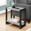 Accent Side Table, Narrow, Small, 2 Tier, Contemporary And Modern
