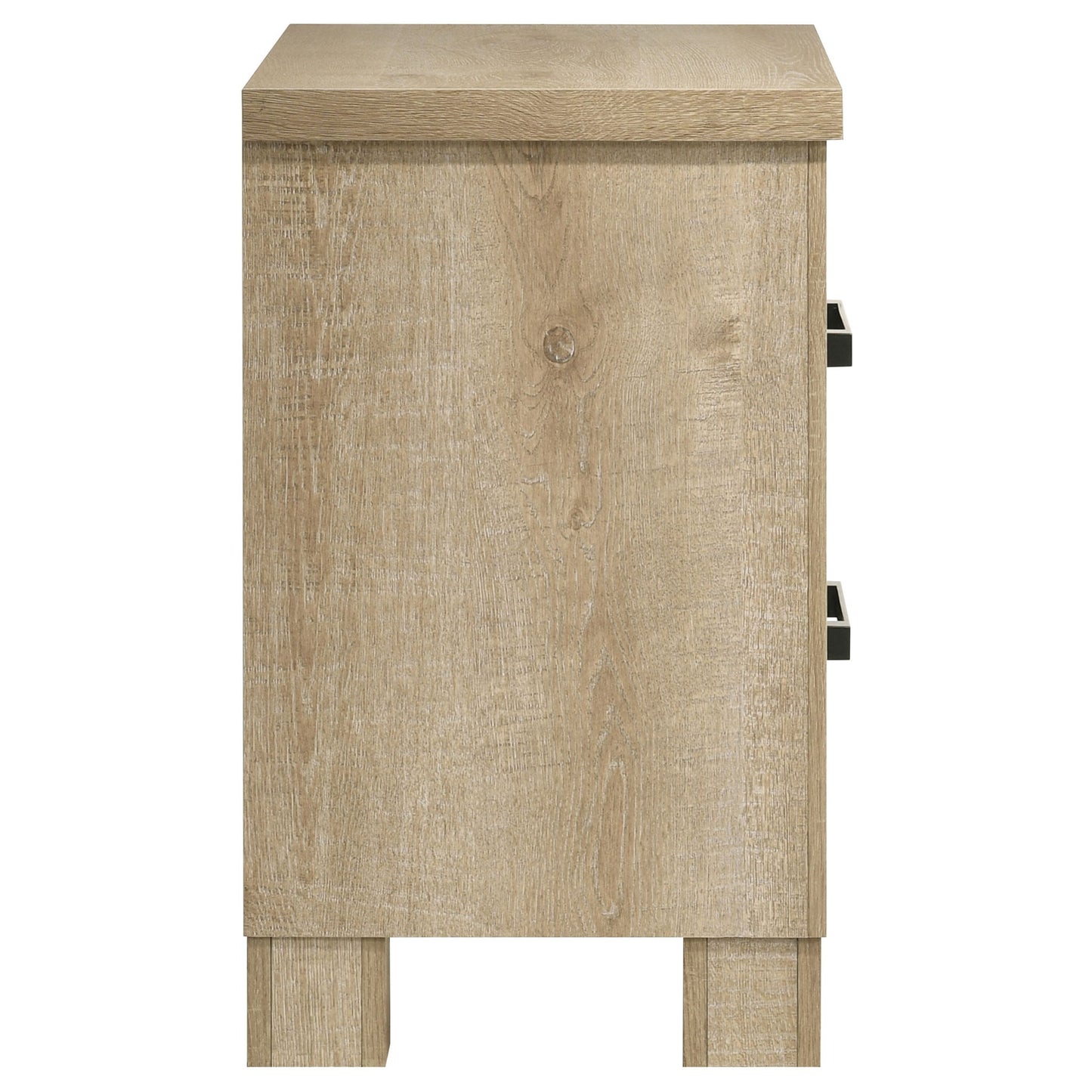 Sansome - 2 Drawer Nightstand Bedside Table - Oak