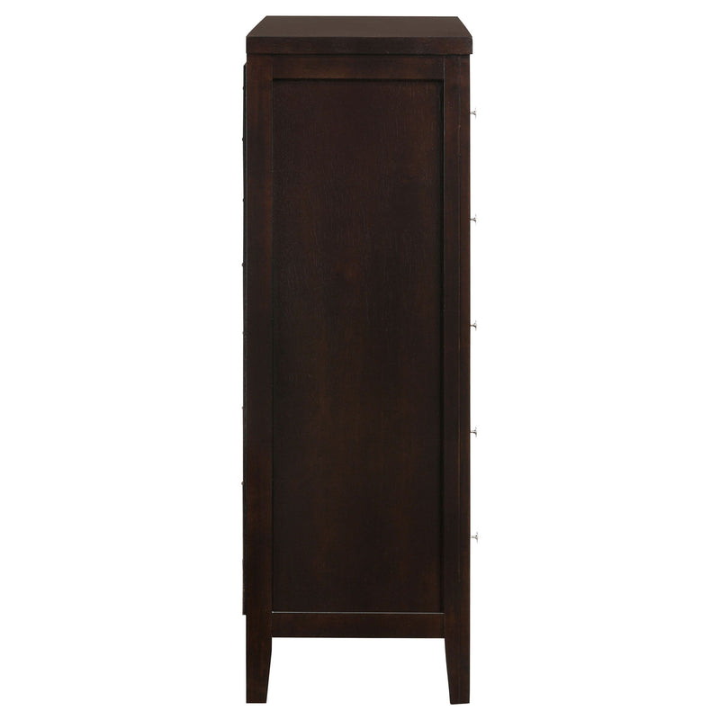 Payton - 5 Drawer - Cappuccino