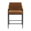 Mid Century Modern Counter Stool Set With Iron Frame