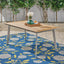 Outdoor Dining Table With Eucalyptus Wood Topped - Silver