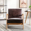 Open Framed Armchair With Cushioning Brown - Dark Brown