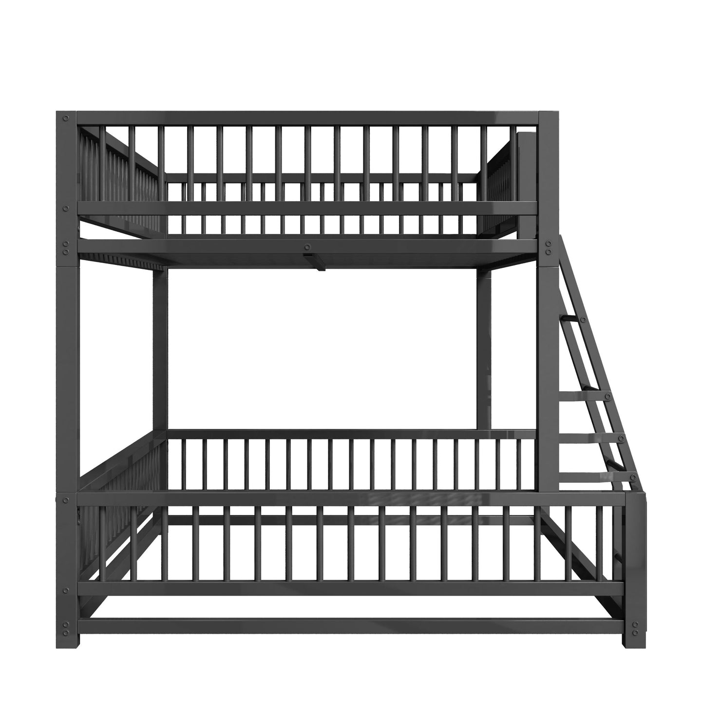Bunk Bed With Ladder And Safety Guardrails