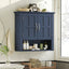 Multi Functional Wall Mounted Cabinet With Adjustable Shelves For Bathroom
