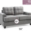 Stylish Transitional Loveseat For Two