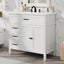 Bathroom Vanity With Sink, 2 Doors 2 Drawers, Freestanding Design