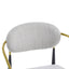 Upholstered Accent Armchair With Tapered Legs - Beige / Black / Gold