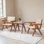 3 Piece Accent Chair Set And Matching End Table For Living Room - Natural