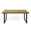 Outdoor Dining Table With U Shape Legs And Slat Top Table - Teak