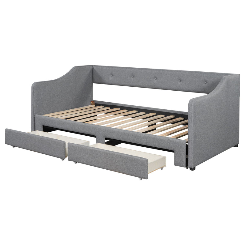 Upholstered Daybed With 2 Drawers