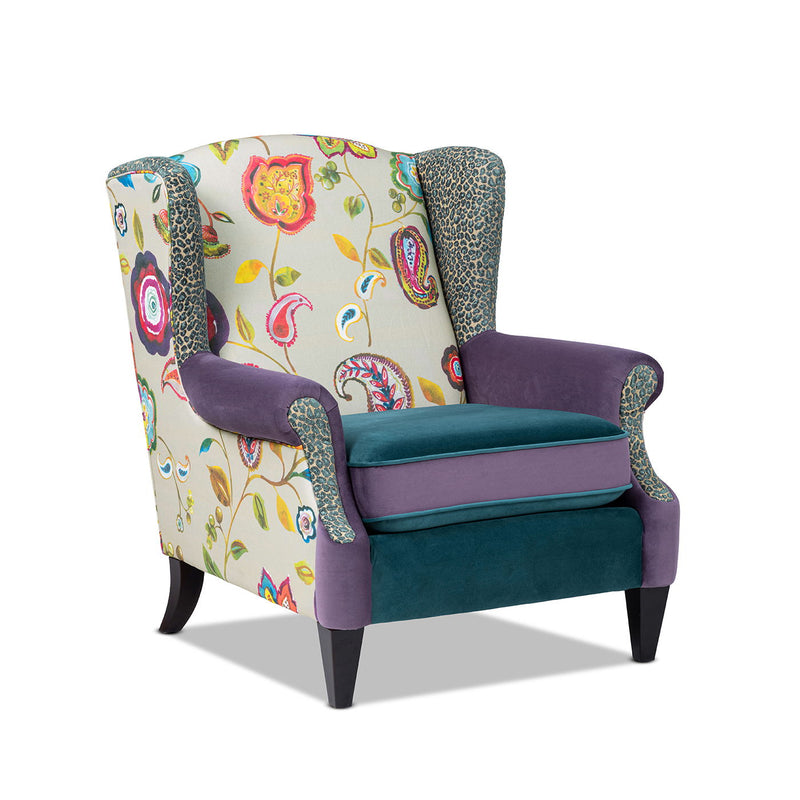 Anya - Sillón con reposabrazos decorativo tipo butaca de estilo bohemio chic
