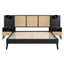 Bed Frame With 2 Nightstands Elegant Design With Lamps