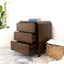 Lionel - Nightstand 3 Drawer Bed Side Table - Brown