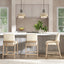 Arizona - Solid Ash Upholstered Counter Stool With Rope Detail - Creme De La Creme White