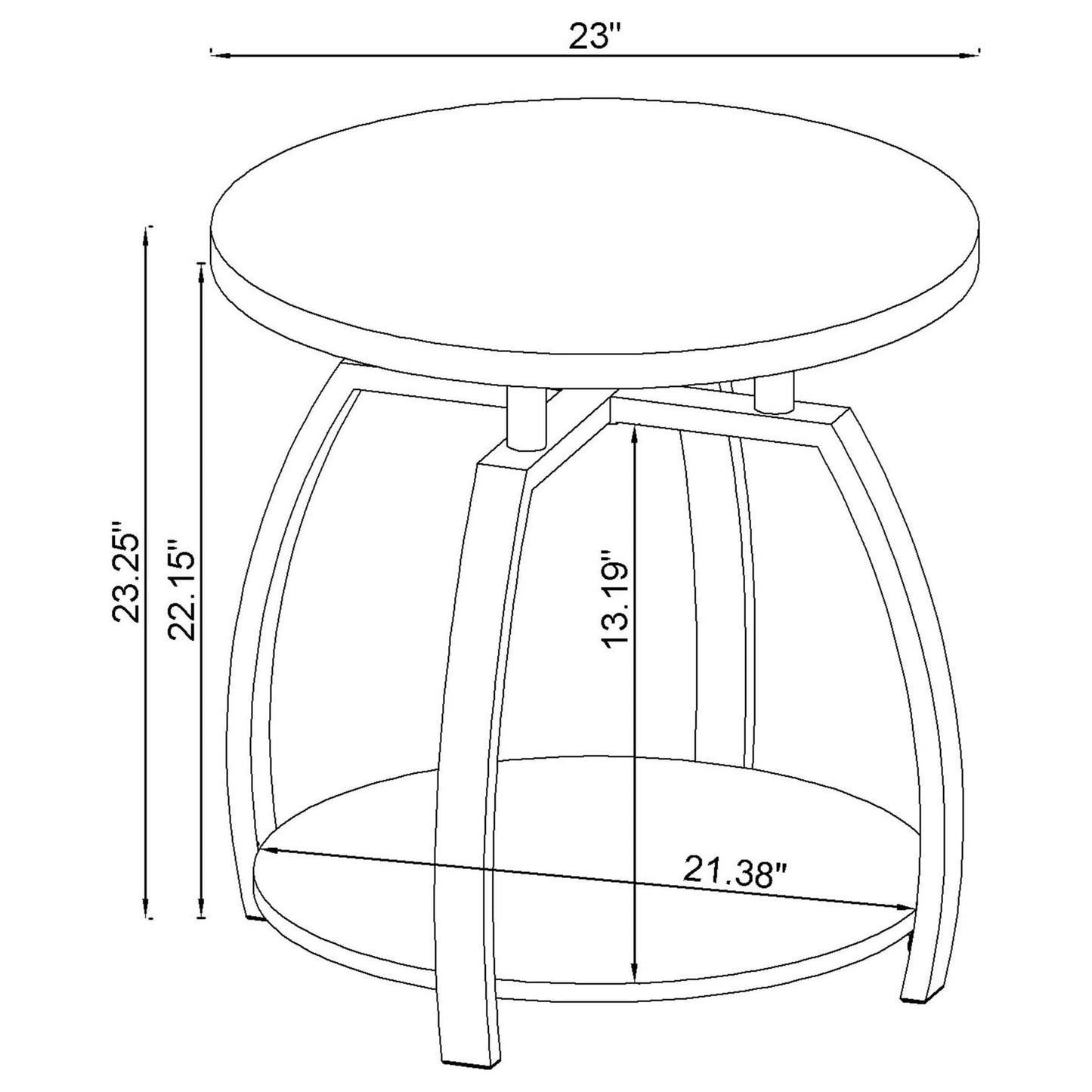 Starrett - 2 Piece Round Coffee Table Set - Charcoal