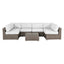 Seating Set With Cushions Handcrafted Wicker Design