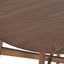 Round Counter Height Dining Table With Thick Rubberwood Legs And Support Beams - Walnut