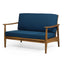 Outdoor Acacia Wood Loveseat Set With Coffee Table