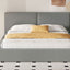 Upholstered Platform Bed, Grounded Bed With Solid Frame