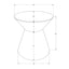 Drum Accent Side Table, Contemporary & Modern Elegant Design