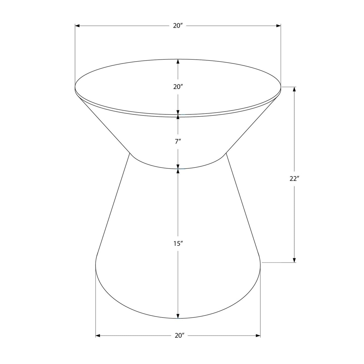 Drum Accent Side Table, Contemporary & Modern Elegant Design