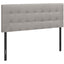 Queen Size, Bed Headboard Only, Upholstered, Durable Construction - Gray
