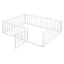 Metal Floor Bed Frame With Fence And Door
