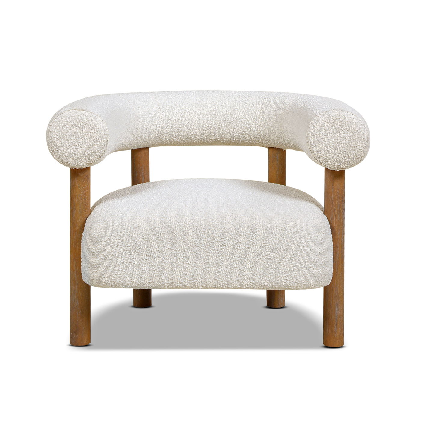 Fuji - Barrel Accent Arm Chair - Ivory White