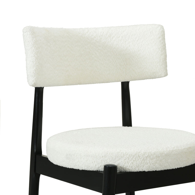 Mid Century Modern Counter Stools, Fabric Upholstered Chairs