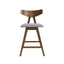 Mid Century Modern Counter Stool With V Shape Frame And Upholstered Seating