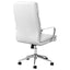 Molly - Upholstered Adjustable High Back Office Chair With Base - White