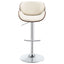 Adjustable Bar Stool With Upholstery - Ivory