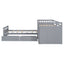 Loft Platform Bed With 7 Drawers And Full Guardrails, Modern L Shaped Space Savin