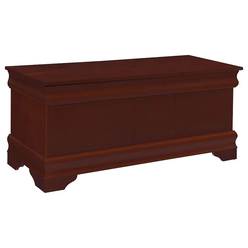 Chest With Curved Moldings And Bracket Feet - Brown