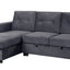 Hudson - Reversible Sleeper Sectional Sofa With Storage Chaise - Dark Gray