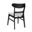 5 Piece Dining Set With 1 Table And 4 Upholstered Chairs - Black / Light Gray