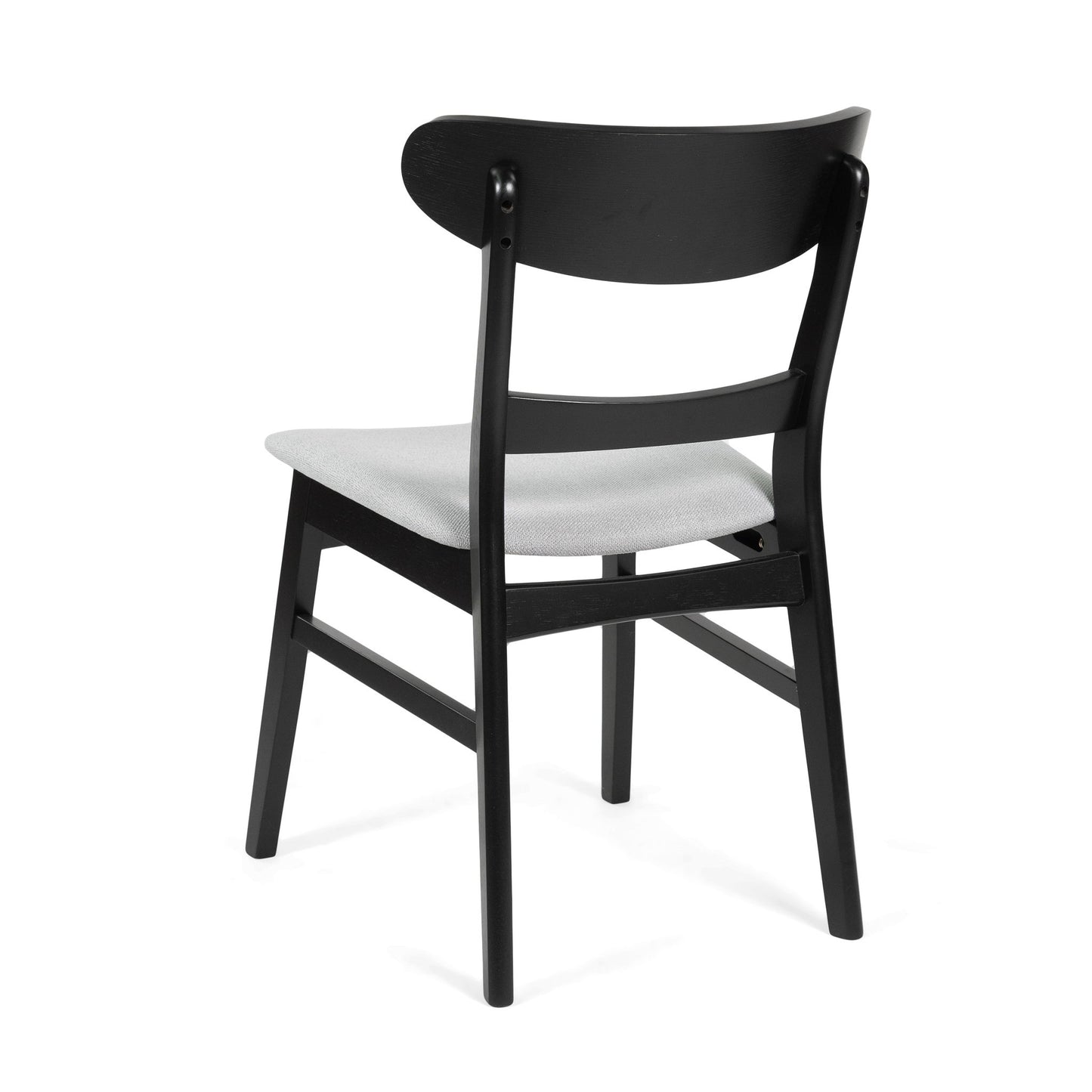 5 Piece Dining Set With 1 Table And 4 Upholstered Chairs - Black / Light Gray