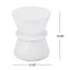 Outdoor Lightweight Concrete End Table With Hourglass Structure - Antique White